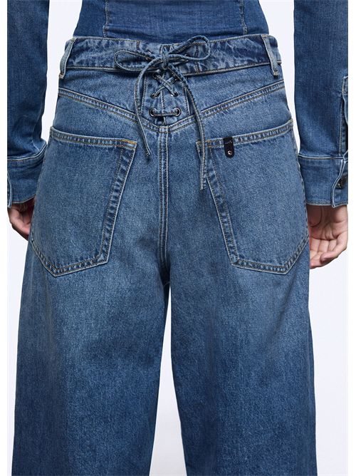 Jeans baggy con stringhe LIU JO | UA6510D0400/79157